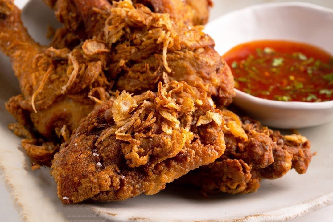 Cong thuc lam ga ran gion kieu Thai hinh anh