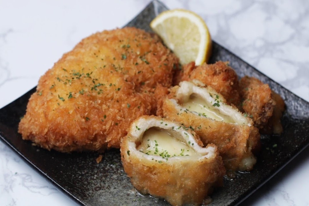 Hoc lam than heo chien pho mai kieu Nhat hinh anh