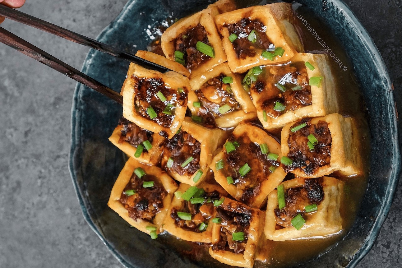 Mon dau hu nhoi thit sot xi dau de lam hinh anh