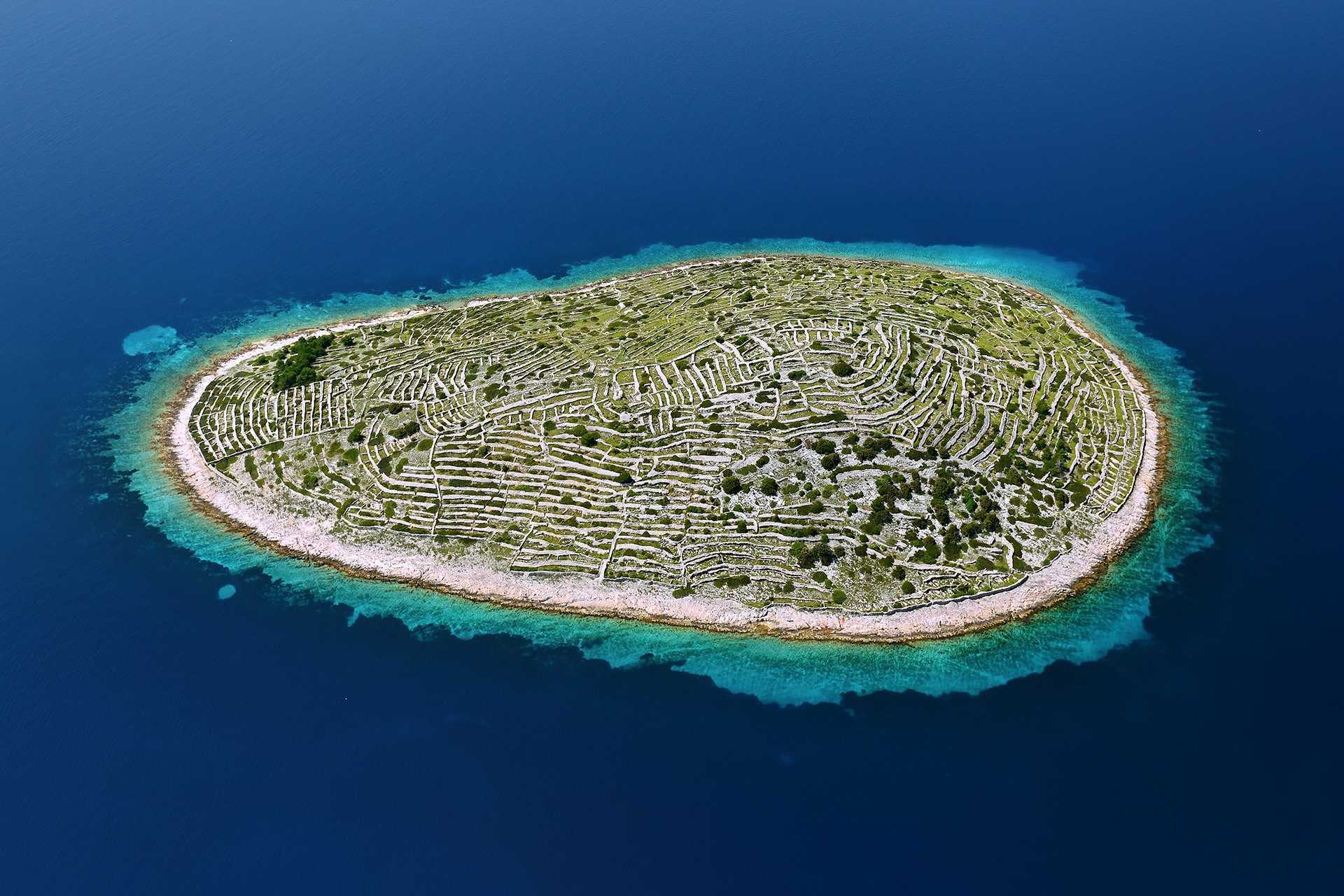 Hòn đảo hình dấu vân tay ngoài khơi Croatia ảnh 1 Hon dao hinh dau van tay ngoai khoi Croatia anh 1