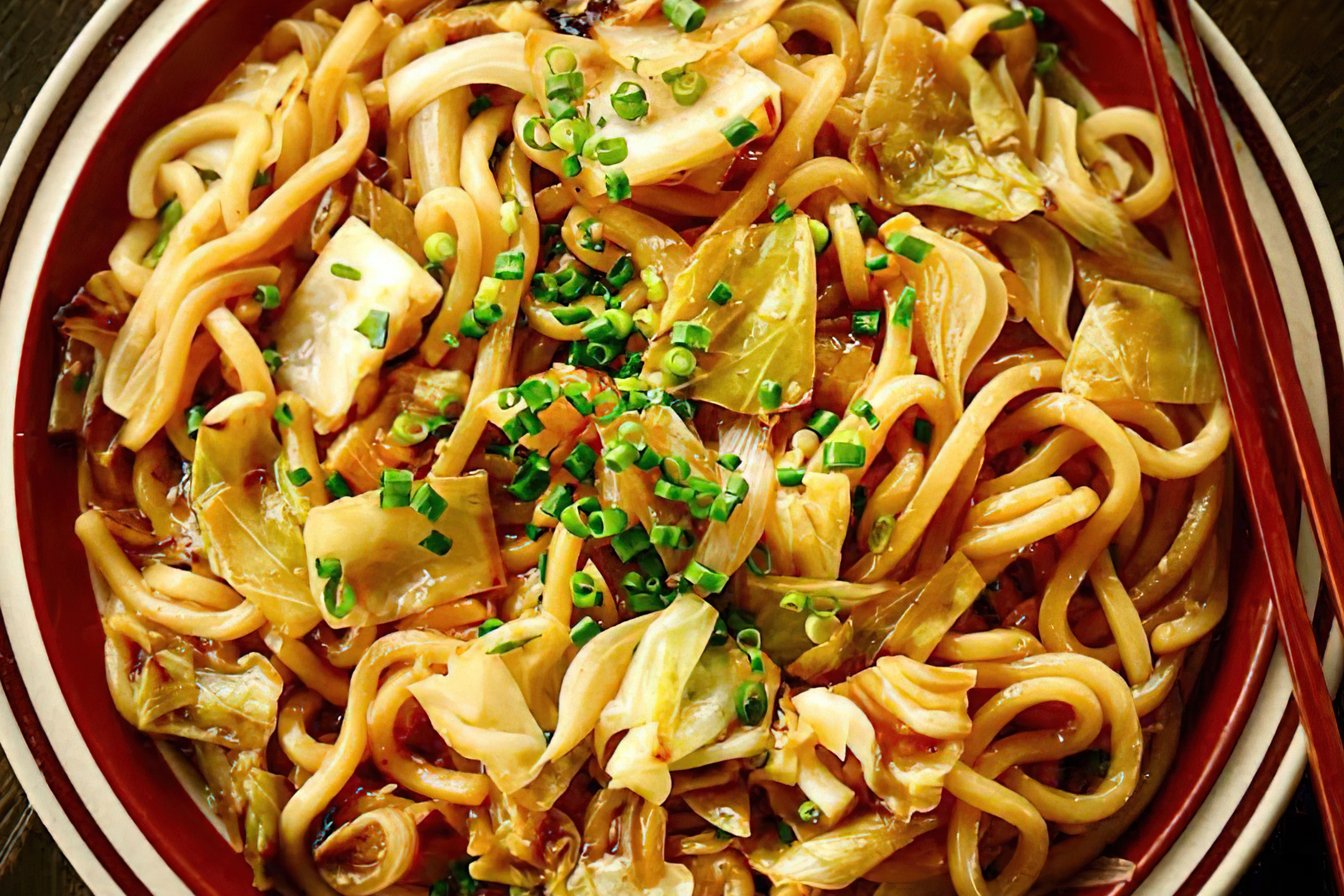 Hoc lam mi udon xao cai bap hinh anh