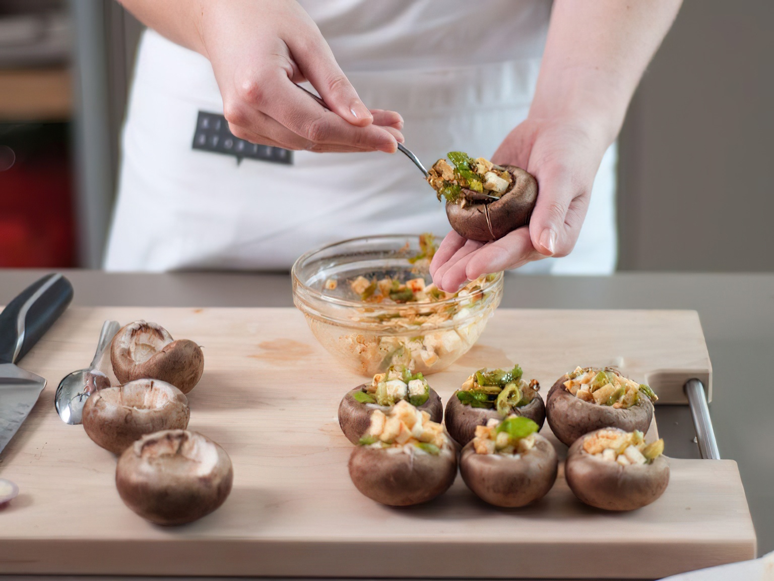 cach lam nam nhoi nuong pho mai anh 5