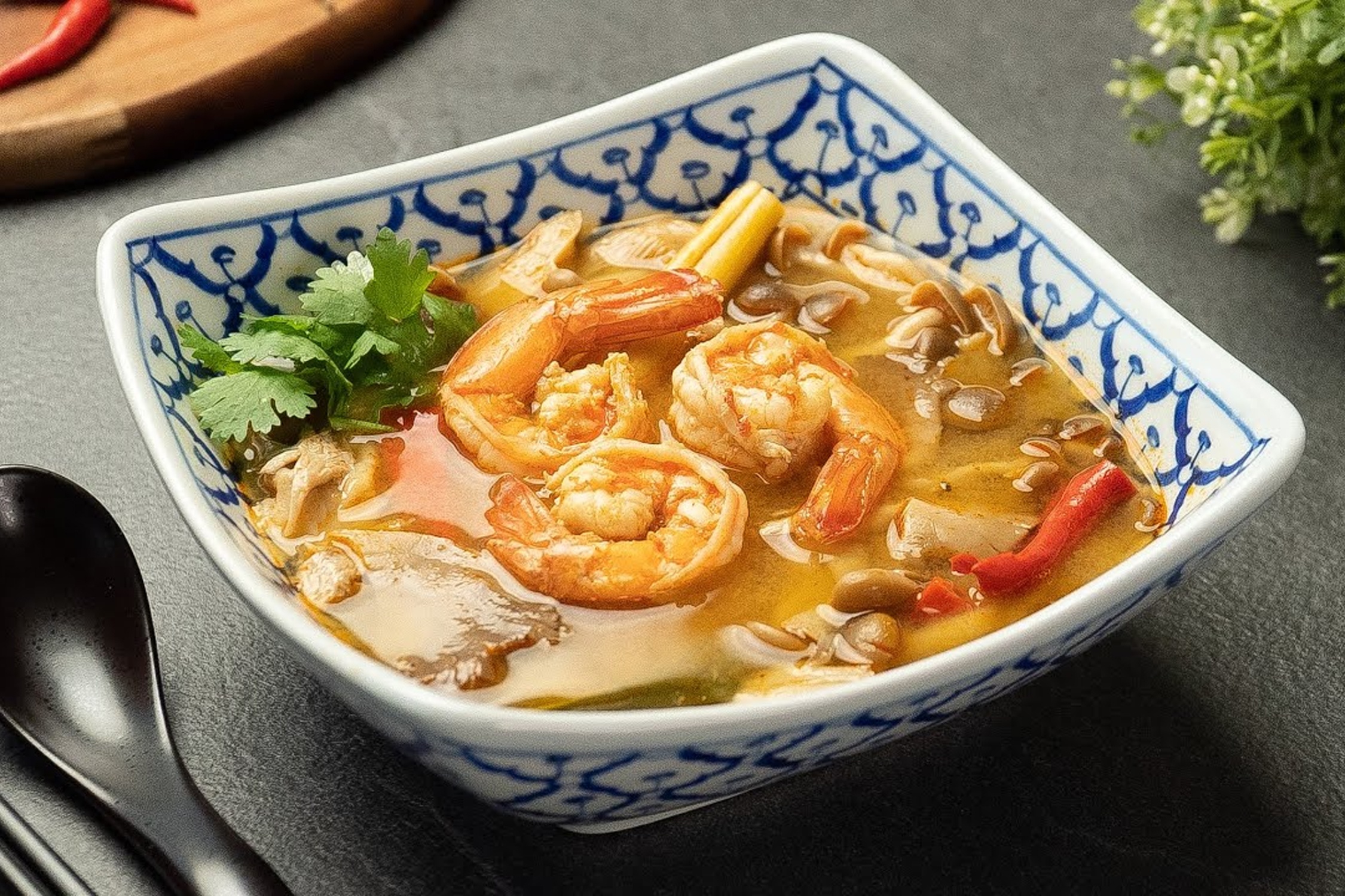 Cach nau canh tom yum chua cay chuan vi Thai hinh anh