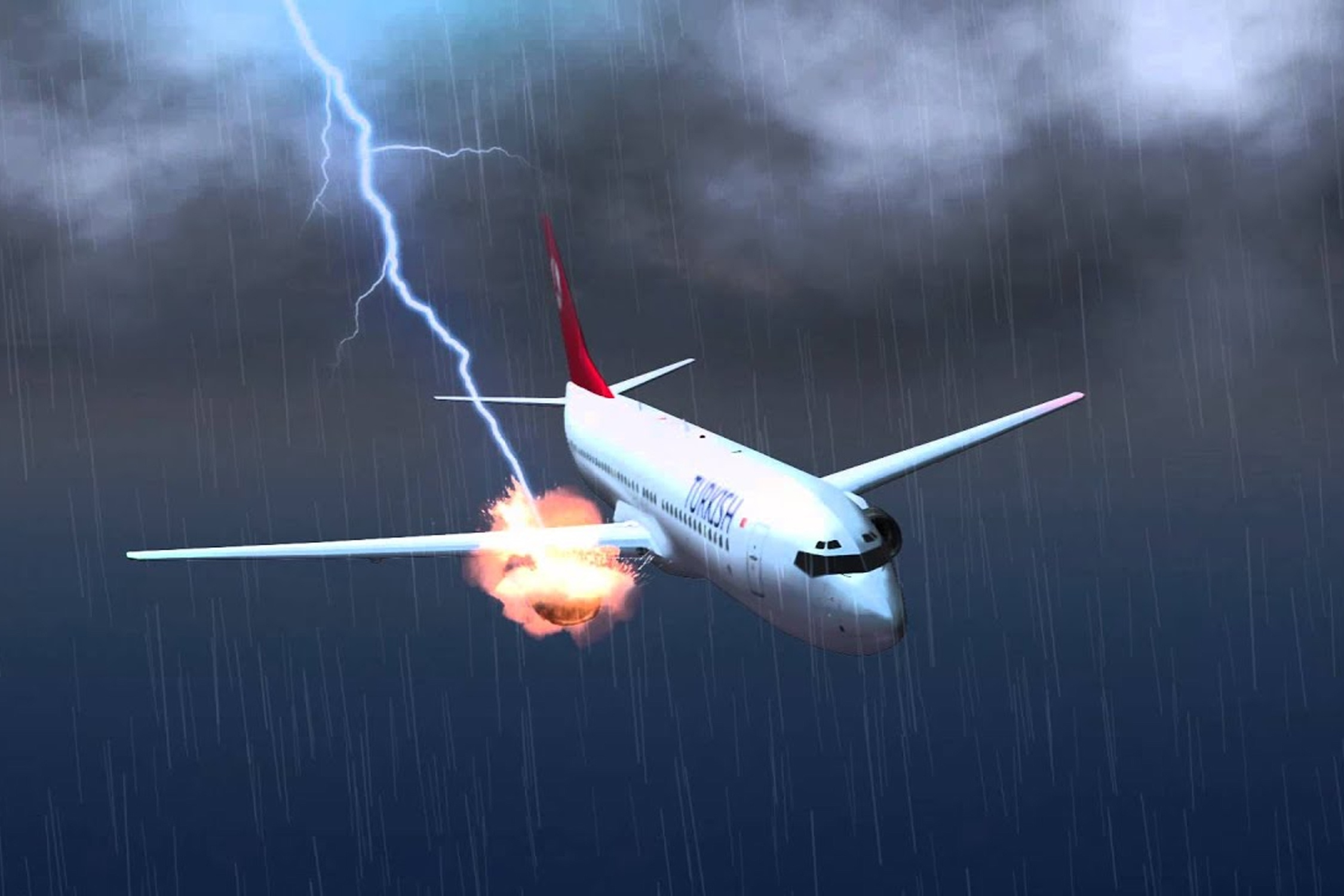 Dieu gi xay ra khi may bay bi set danh tren khong hinh anh