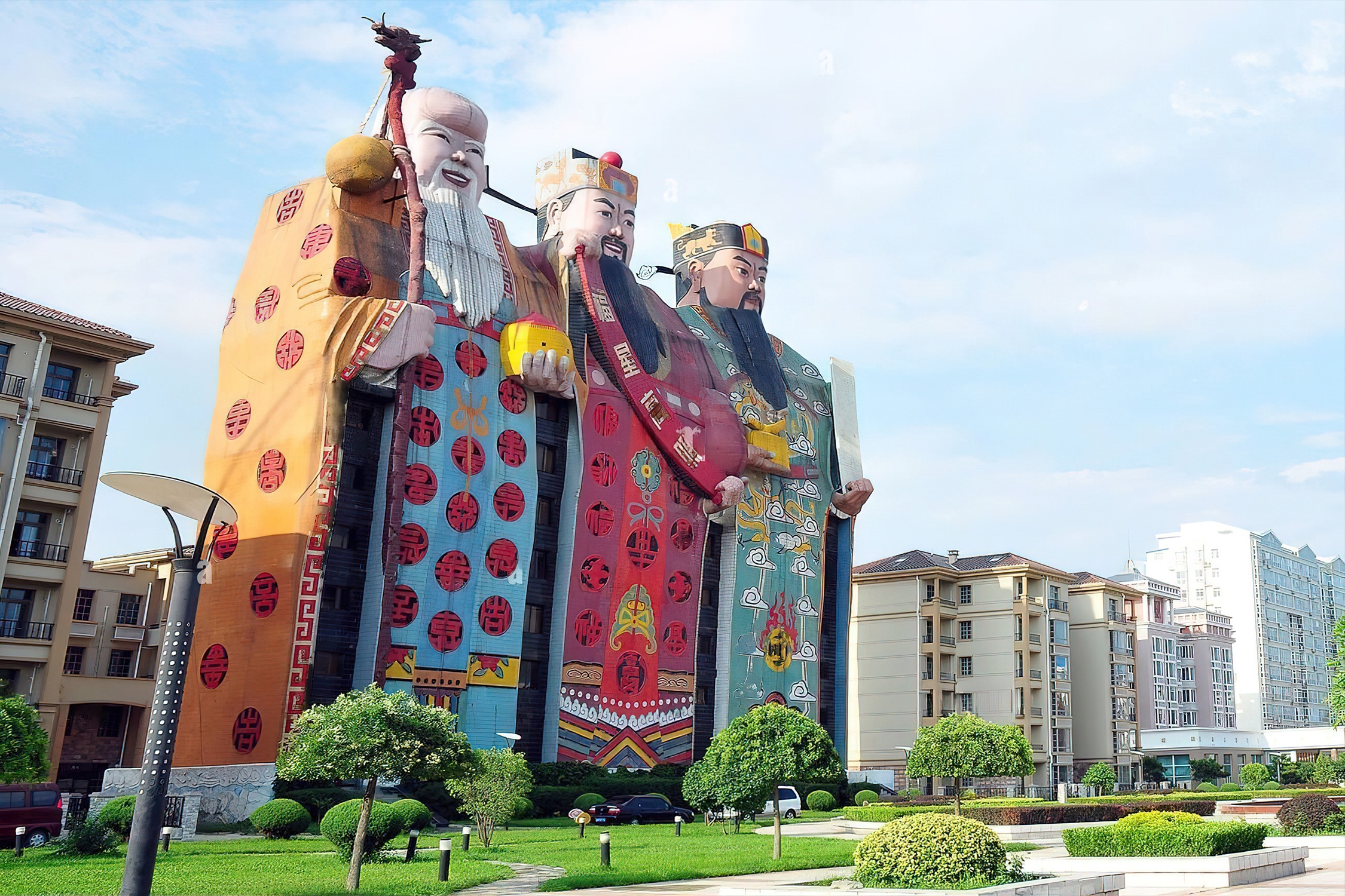 Toa nha hinh Phuc Loc Tho o Trung Quoc hinh anh