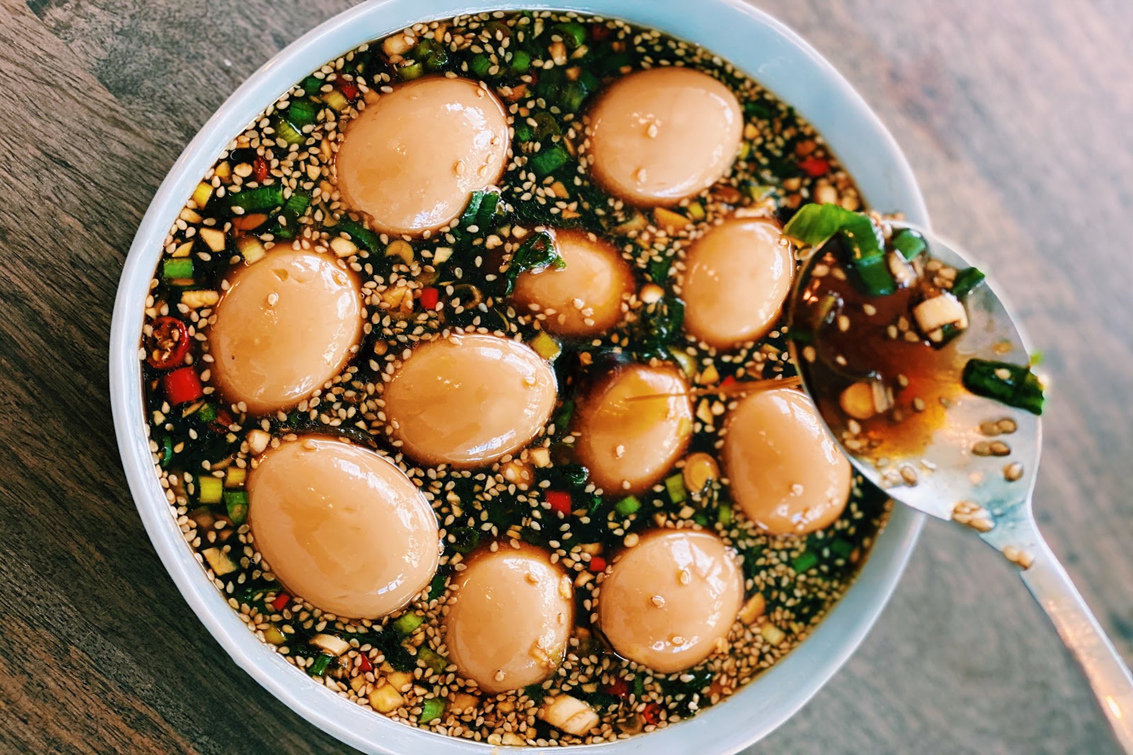 Cong thuc trung ngam nuoc tuong chuan Han Quoc hinh anh