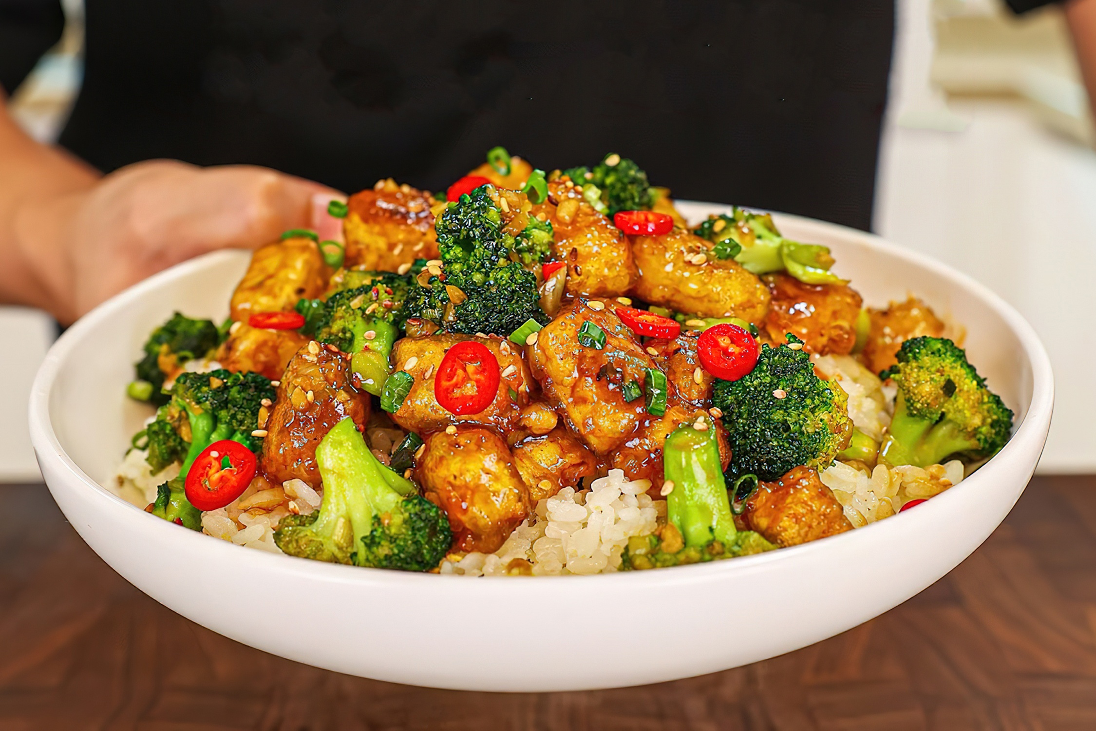 Cach lam dau hu xao bong cai xanh hinh anh