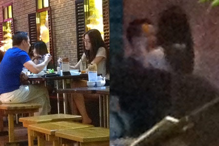 Hoa hau Thuy Dung bi bat gap than mat voi chong cu Ngoc Thuy hinh anh