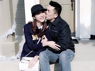 Khoanh khac hanh phuc cua Ngoc Quyen ben chong sap cuoi hinh anh