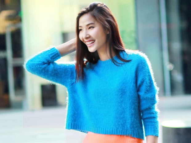 Hoang Thuy xuong pho voi phong cach street style bat mat hinh anh