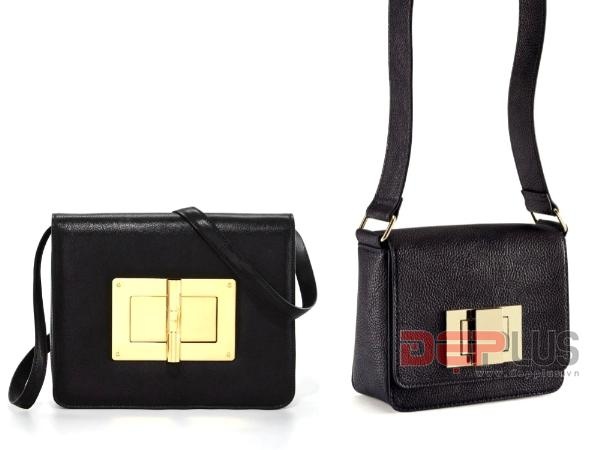 Tomford hẳn sẽ không vui tí nào khi biết chiếc túi xách (bên trái) với thiết kế nhỏ gọn, sành điệu nằm trong bst thu/đông 2012 đã có một