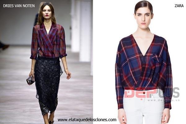 Zara cực kỳ khôn khéo khi bán chiếc áo sơ mi chẳng khác Dries Van Noten là mấy với giá 29,95$ trong khi phiên bản gốc là 265$.
