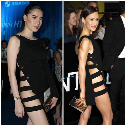 Váy này do Chung Thục Quyên tự nhờ người may lại.