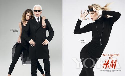 Karl Lagerfeld từng hợp tác với H&M.