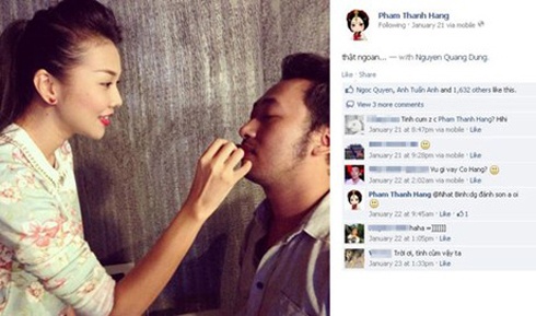 Những dòng tâm sự ngọt ngào của siêu mẫu Thanh Hằng trên trang cá nhân.