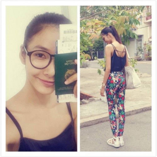 Những chiếc áo hai dây mảnh được các người đẹp như Hoàng Thùy yêu thích mỗi khi hè đến.