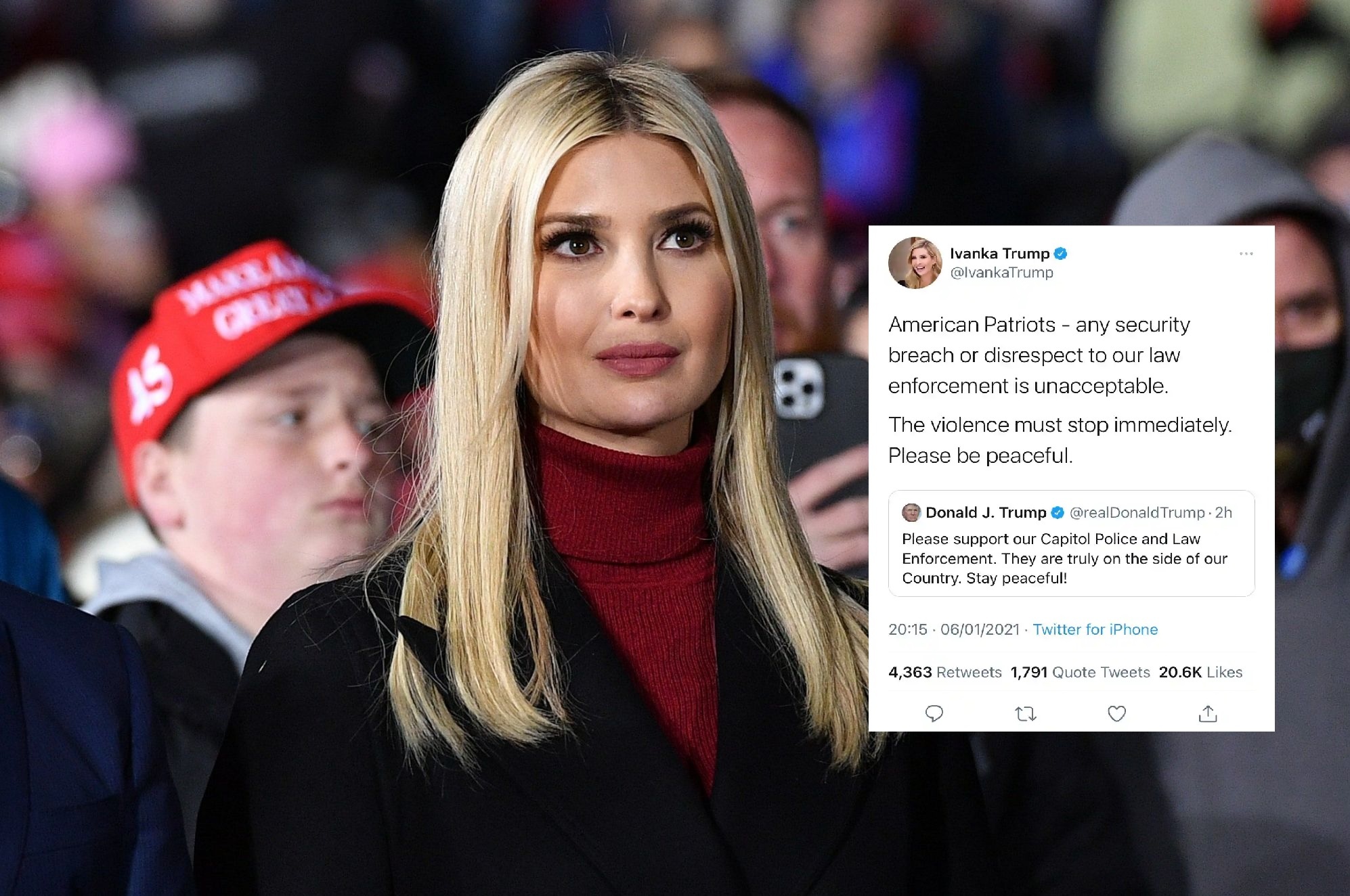 Ivanka Trump bi chi trich vi goi dam dong bao loan la nguoi yeu nuoc hinh anh