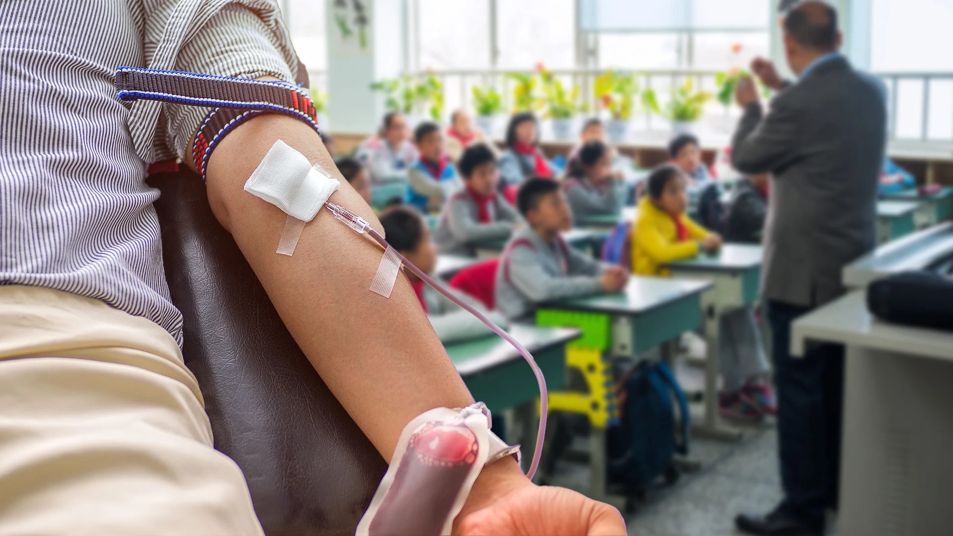 Truong hoc Trung Quoc huy chinh sach hien mau gay tranh cai hinh anh