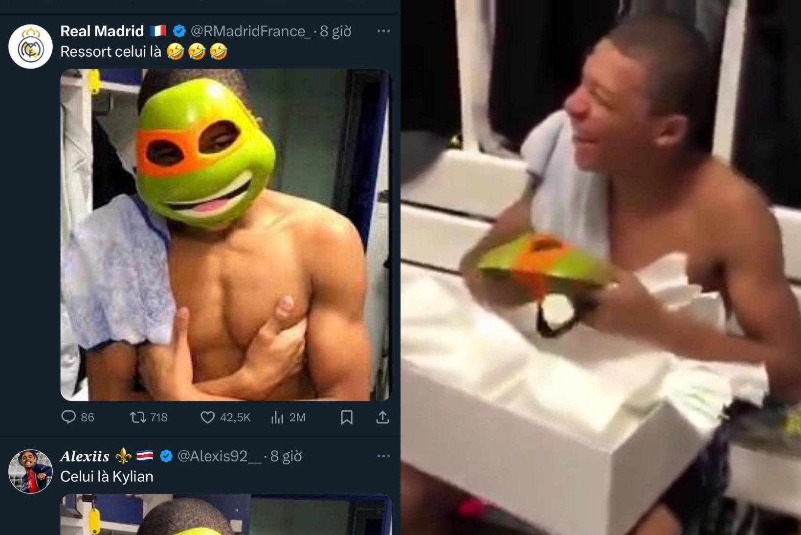 CDV 'hien ke' deo mat na Ninja Rua cho Mbappe sau su co vo mui hinh anh