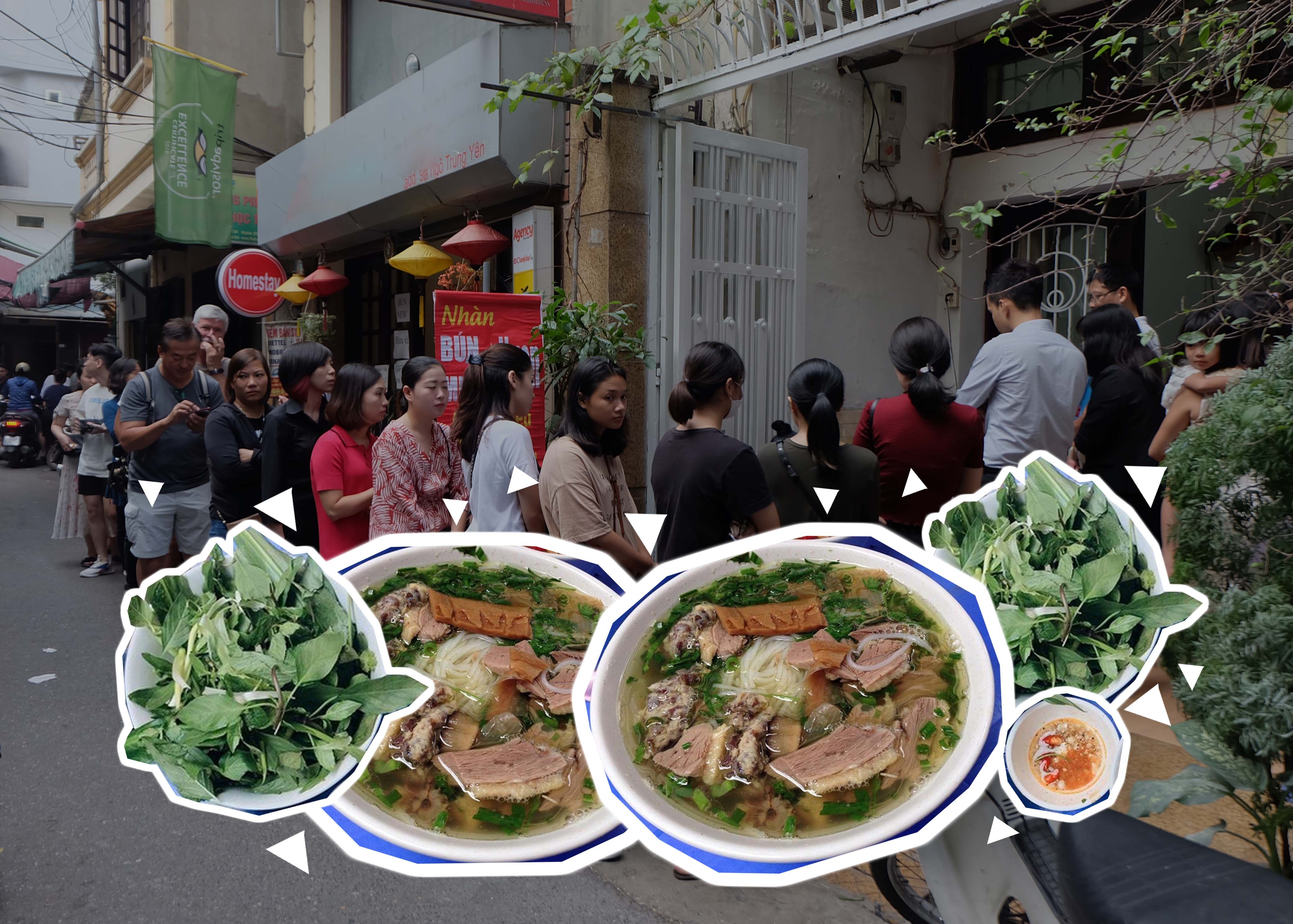 Xep hang 30 phut chi de an mot bat bun ngan tai Ha Noi hinh anh