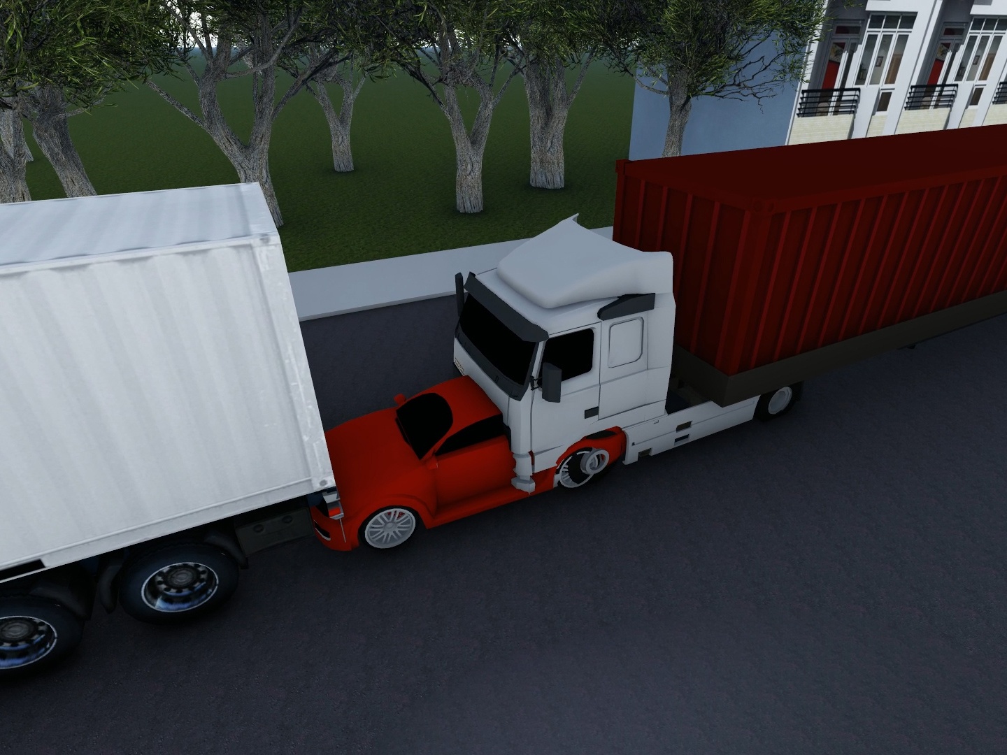 Vu xe container de oto lam 3 nguoi chet dien ra the nao? hinh anh