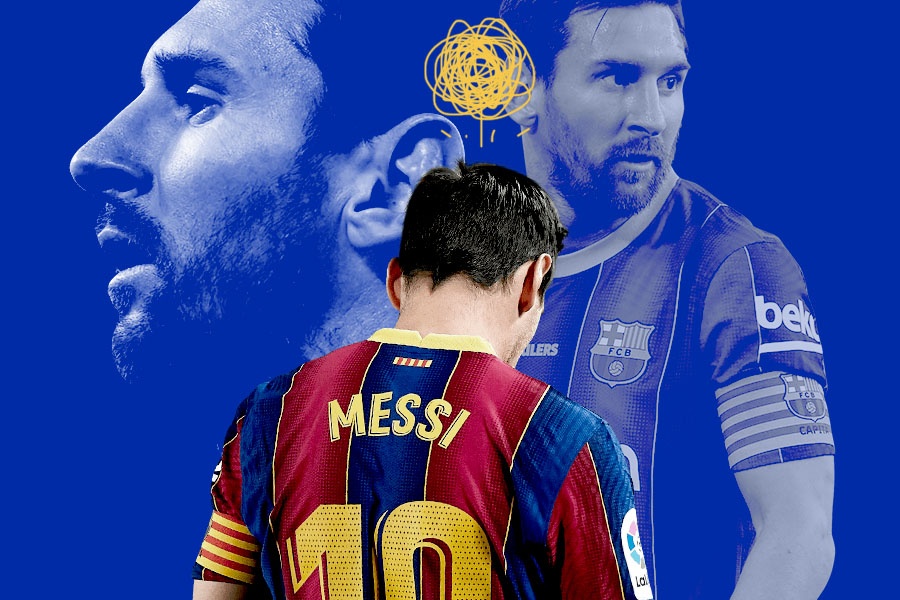 Barca dang lang phi Messi hinh anh