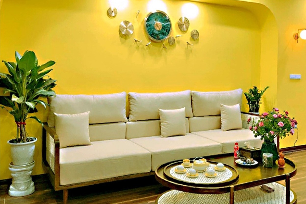 Thiet ke can ho phong cach Indochine voi chi phi 900 trieu dong hinh anh