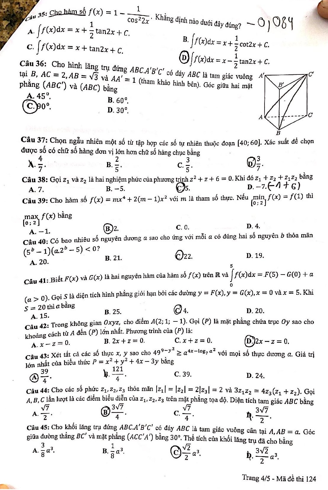 De thi mon Toan tot nghiep THPT anh 5