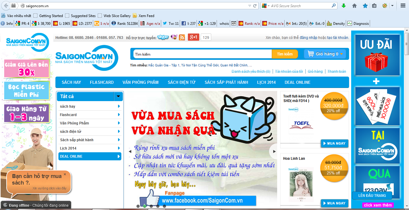 Mua sách online giúp khách hàng tiết kiệm nhiều thời gian hơn.