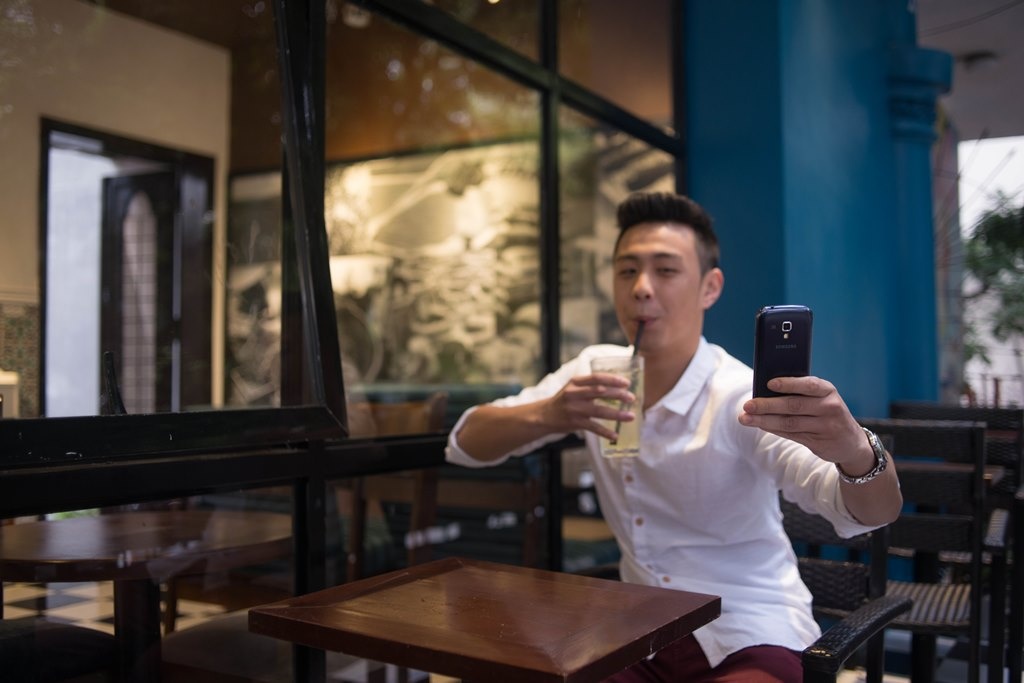 Huy Me lưu lại giây phút “độc thân vui vẻ” của mình.