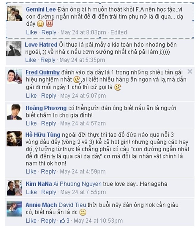 Một số comment của khán giả sau khi xem clip.