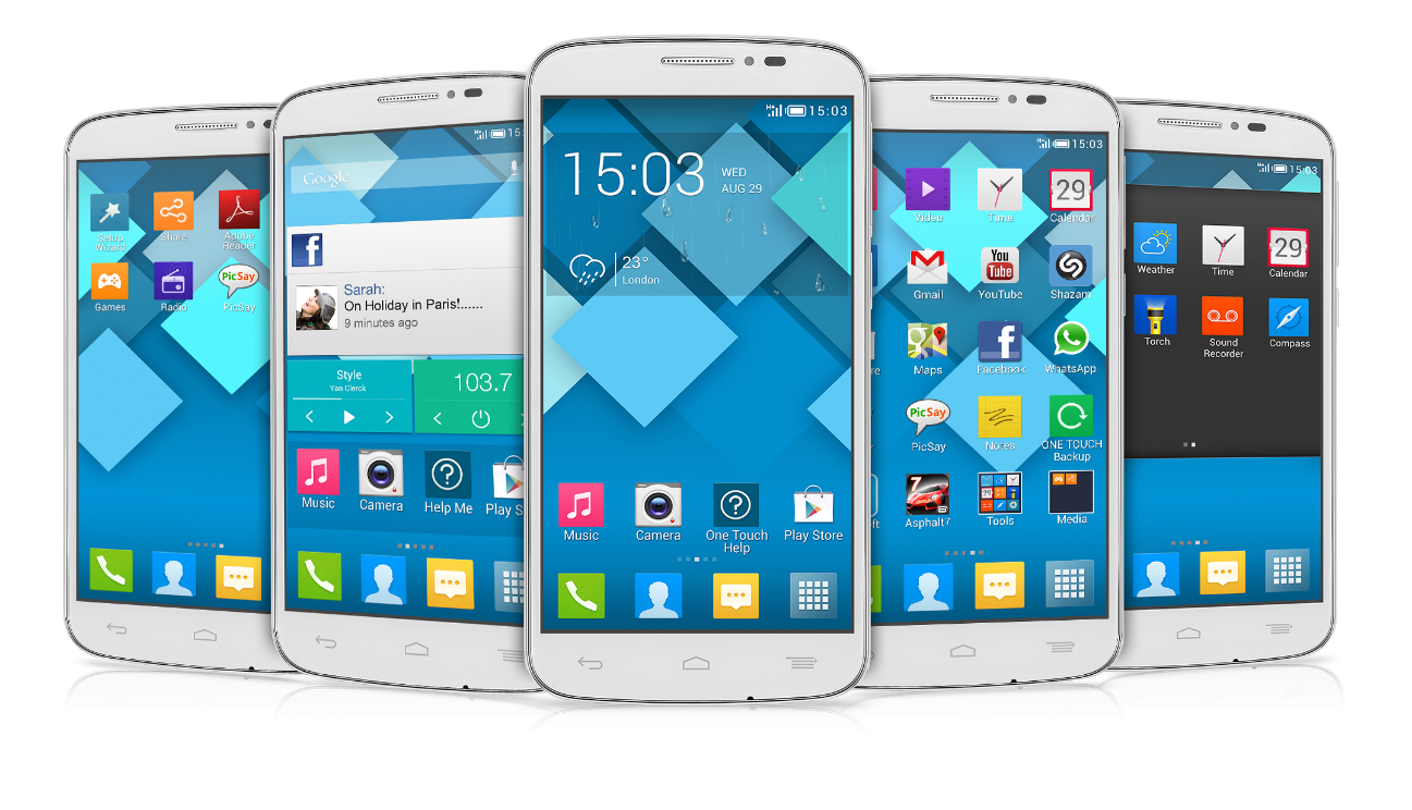 Alcatel One Touch Pop C7 có màn hình rộng ấn tượng.