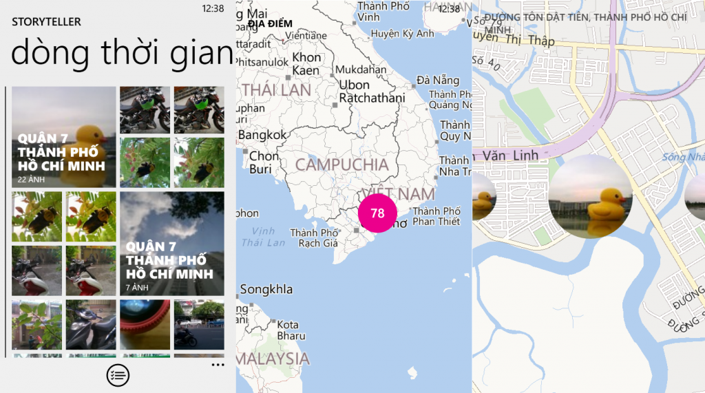   Chỉ cần thiết lập điểm đến, ứng dụng Here Drive + của điện thoại Lumia 630. sẽ lập lộ trình phảo đi một cách nhanh và thuận tiện nhất. 