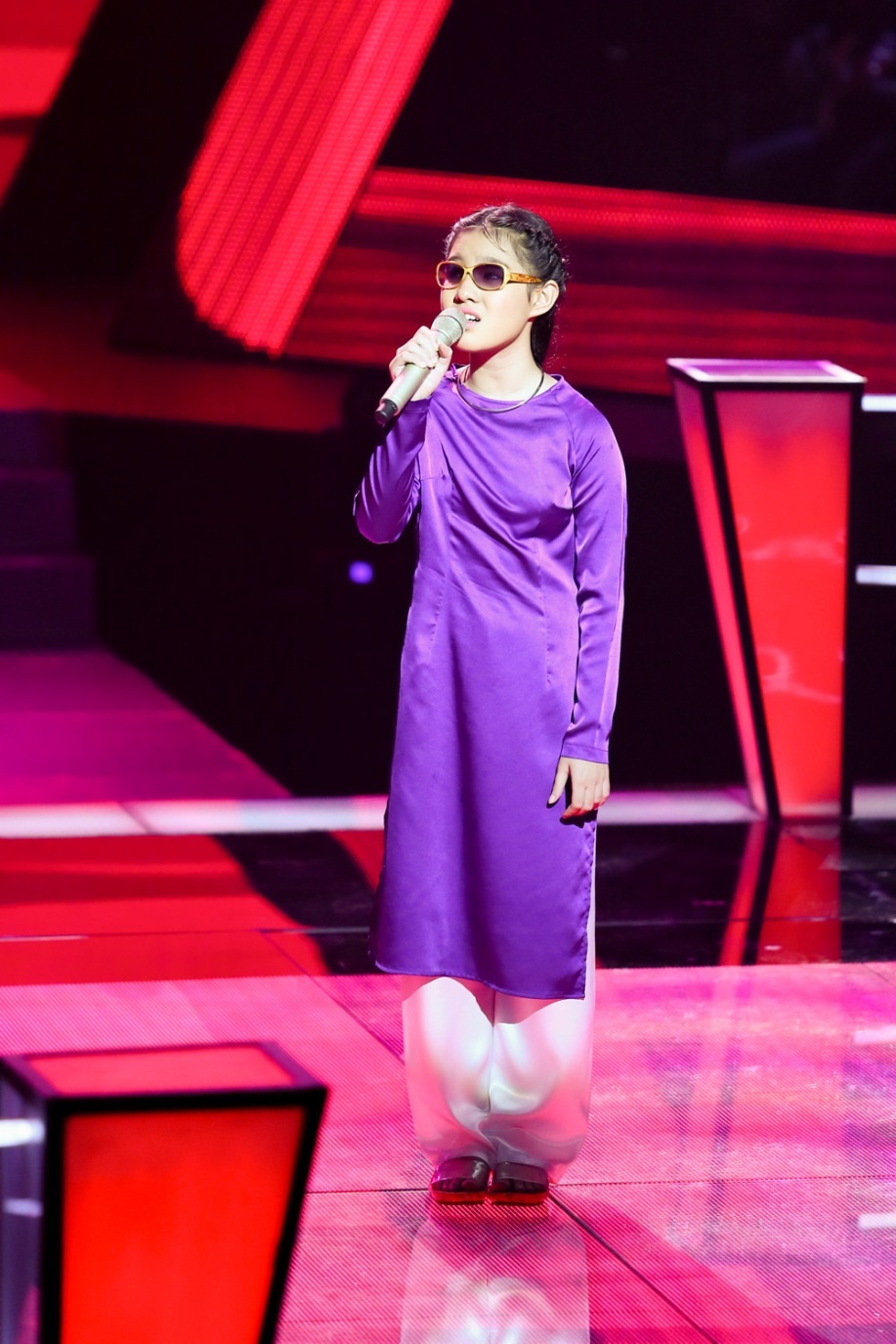 Cô bé khiếm thị thừa nhận hát chưa tốt ở những quãng xuống giọng.