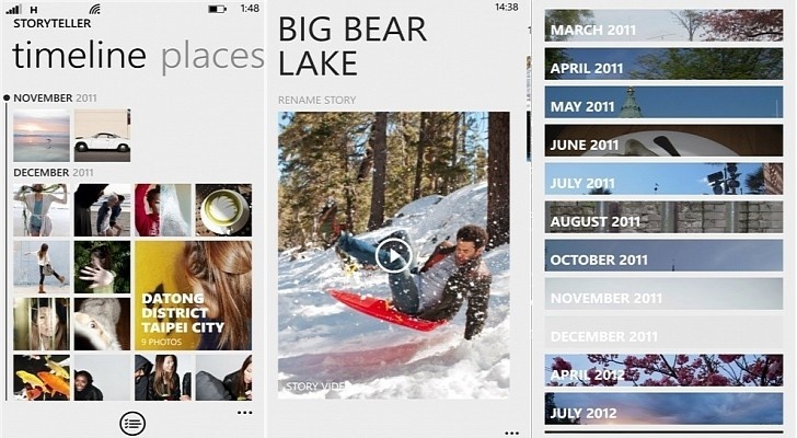 Ứng dụng Story Teller cho phép xắp xếp các bức ảnh theo chủ đề.