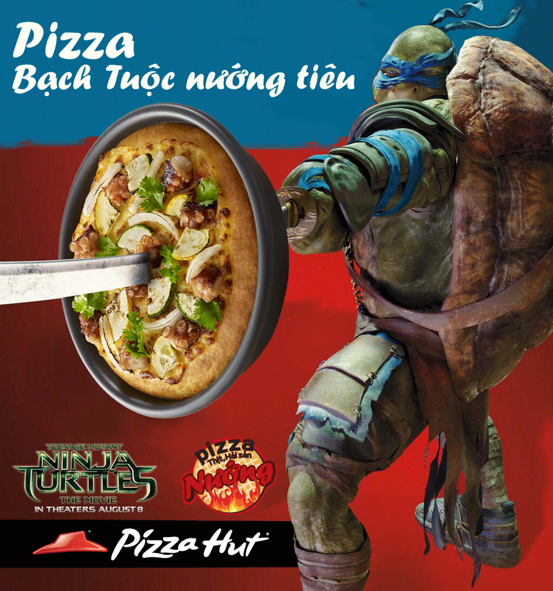 Một chú Ninja Rùa nghiện pizza.