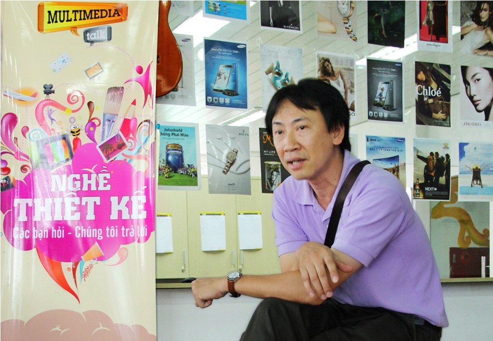 Thầy Vương Trọng Đức đã có 25 năm đào tạo thiết kế, nghệ thuật.