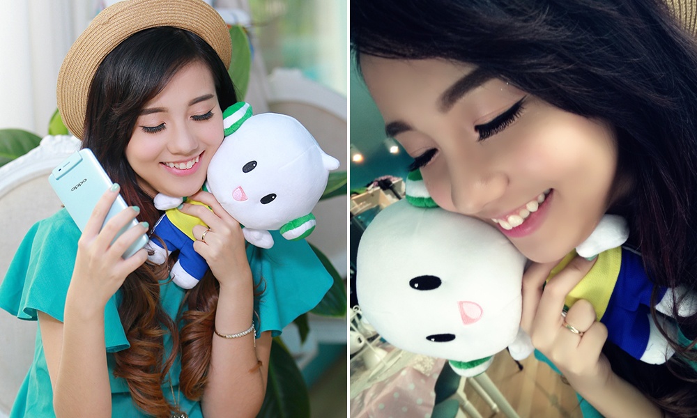 Mie đặc biệt thích “tự sướng” với gấu bông.