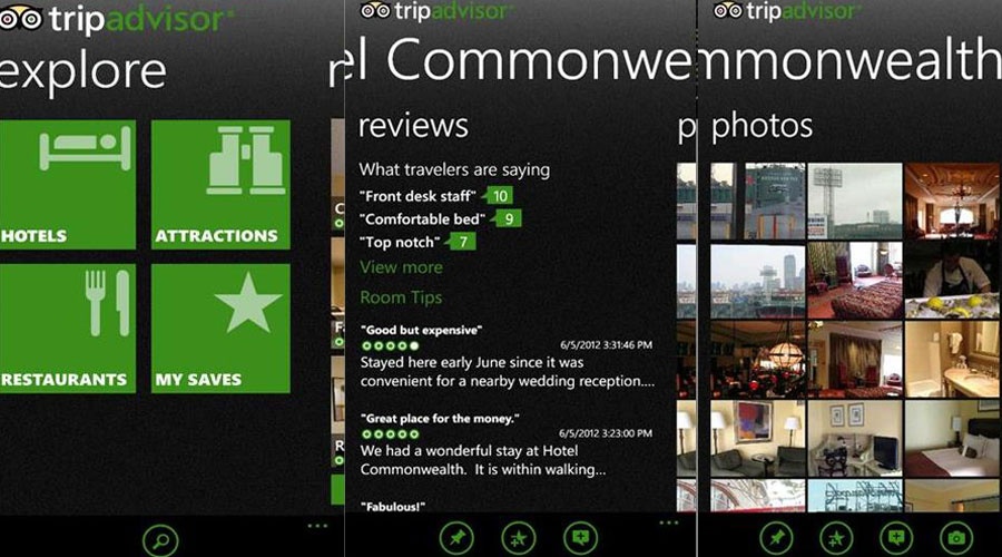 Với TripAdvisor, phượt thủ dễ dàng tìm thấy thông tin về các địa điểm nghỉ ngơi, ăn uống…