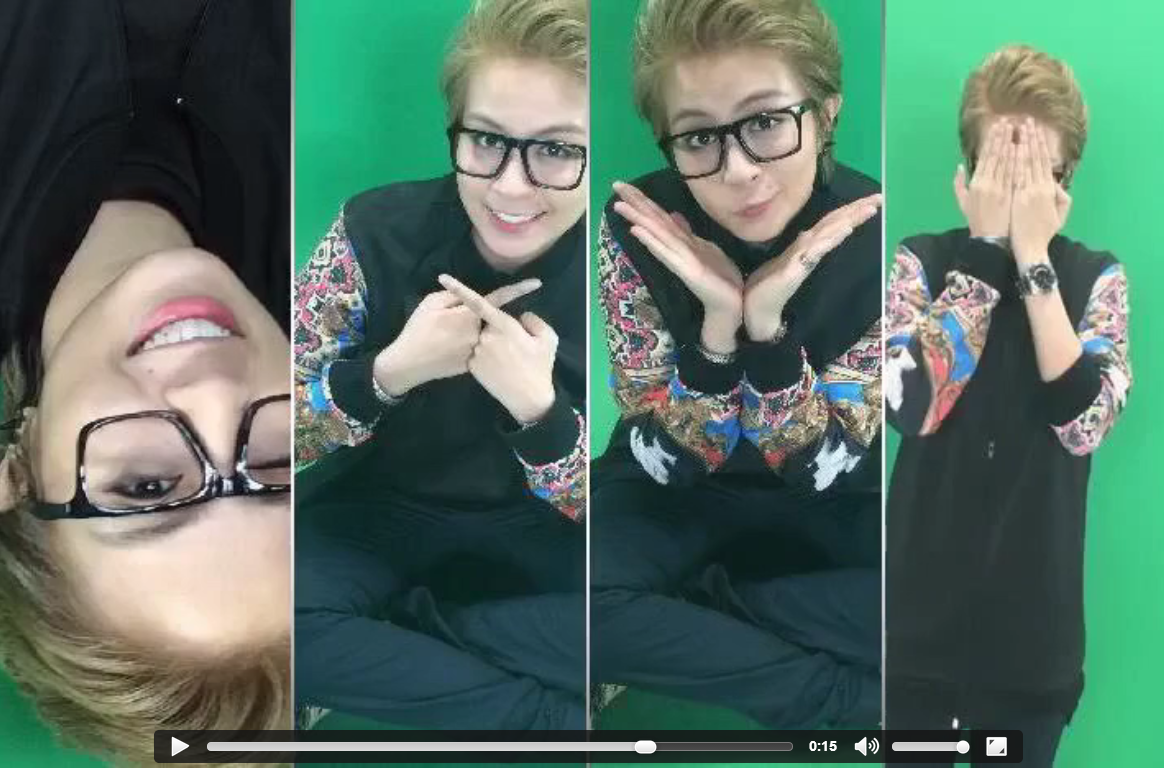   Gil Lê tranh thủ Self-V ngay tại trường quay với hàng loạt tư thế V-pose sáng tạo.