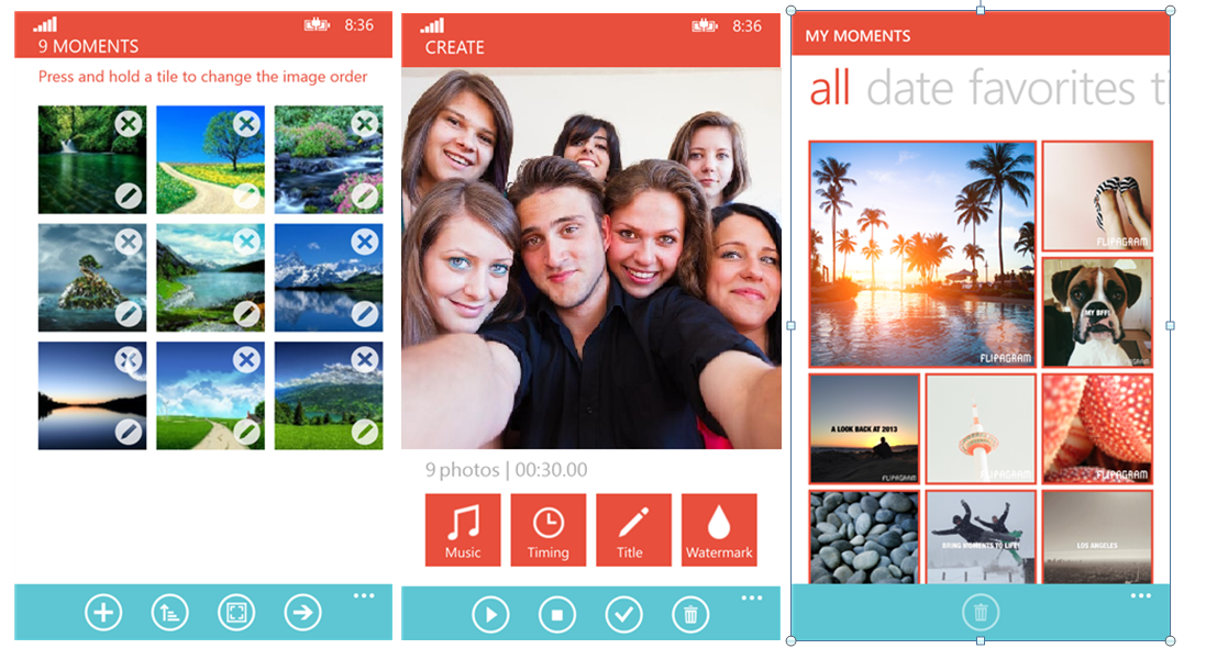 Flipagram là ứng dụng dễ sử dụng với nhiều tùy chỉnh tích hợp hỗ trợ quay clip selfie.