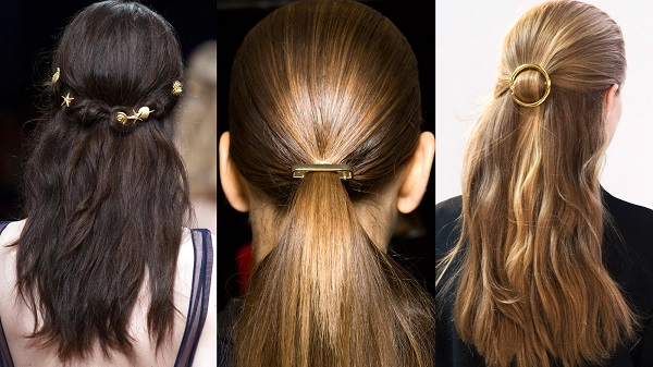 Phái đẹp có thể biến tấu các kiểu tóc với những phụ kiện vàng đồng hợp mốt.