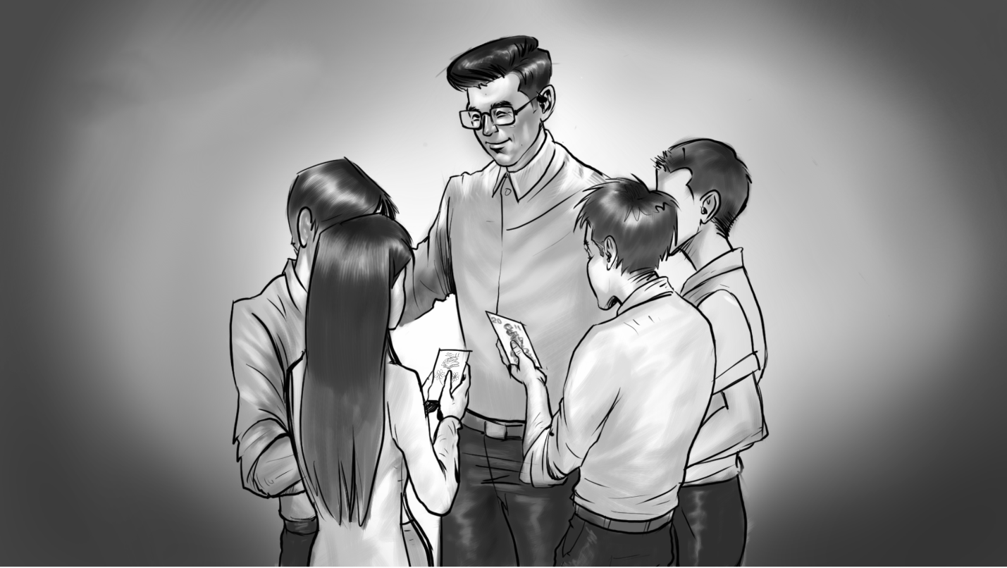 Học trò xưa có thói quen chuẩn bị những tấm thiệp chúc mừng từ rất sớm để tặng giáo viên của mình.