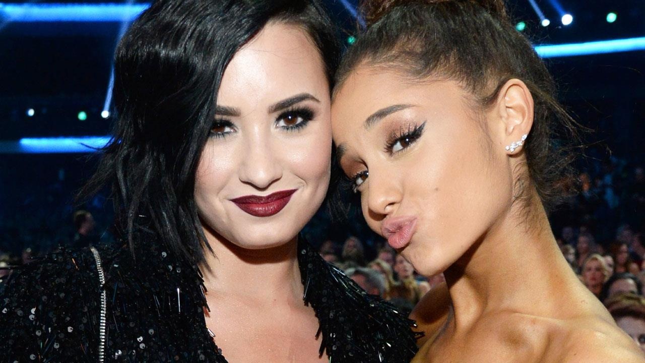 Demi Lovato make up 'cuc dam' ben Ariana Grande vao sinh nhat hinh anh