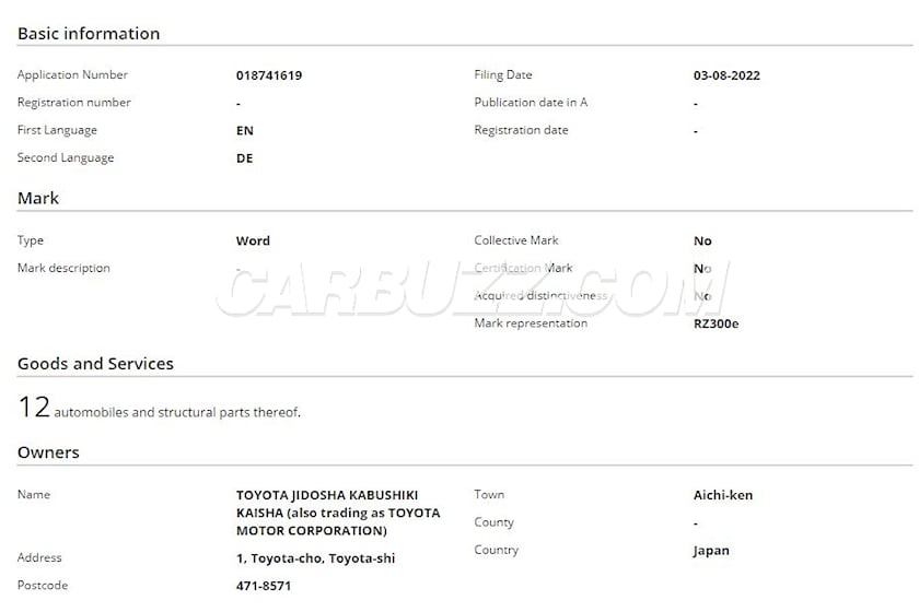 Toyota,  RZ 300e,  Lexus anh 2