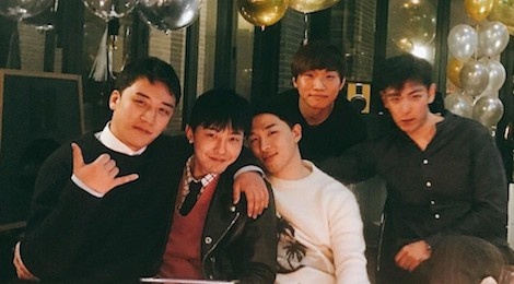 Big Bang tu tap day du 5 thanh vien truoc ngay G-Dragon nhap ngu hinh anh