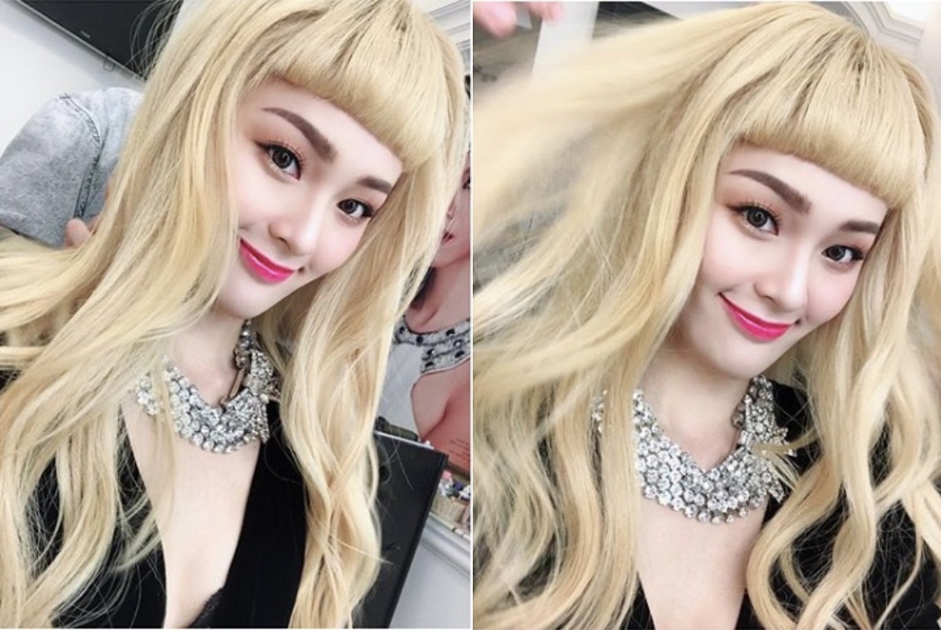 Ha Vi bi che kem sac khi nhuom toc vang hoe hinh anh