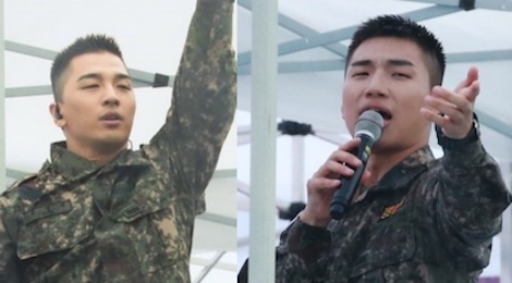 Tae Yang, Dae Sung (Big Bang) dien hit dinh dam trong le hoi quan doi hinh anh