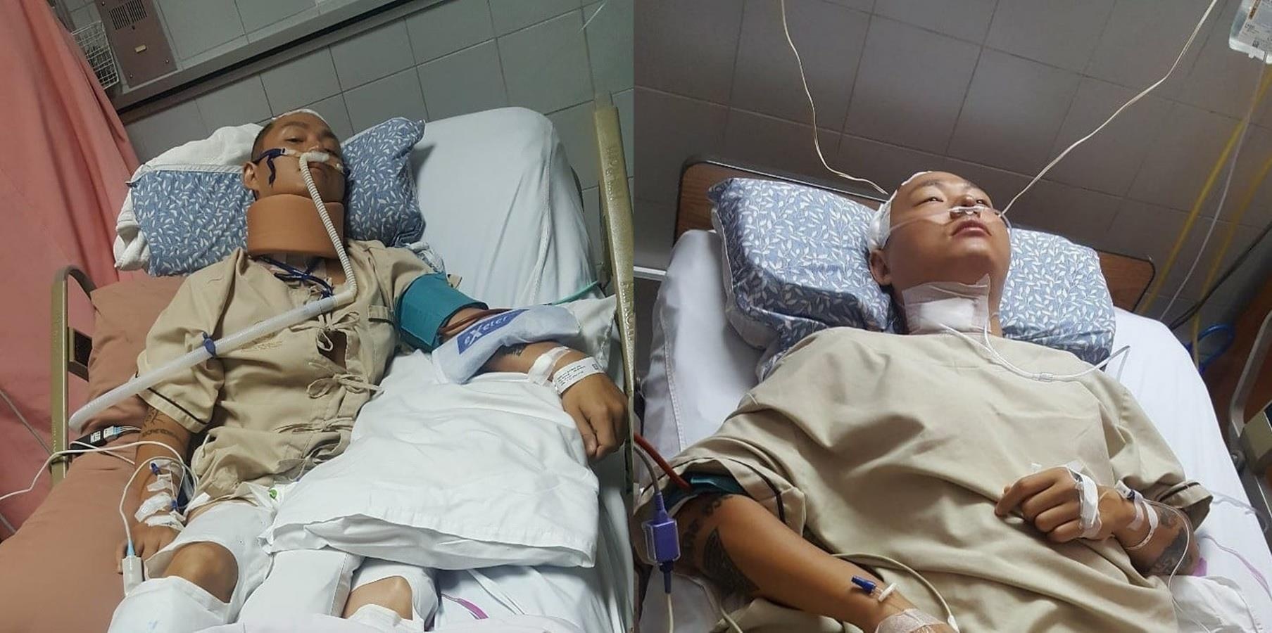 rapper hàn bị liệt do gãy cổ khi đi du lịch ảnh 2 rapper han bi liet do gay co khi di du lich anh 2