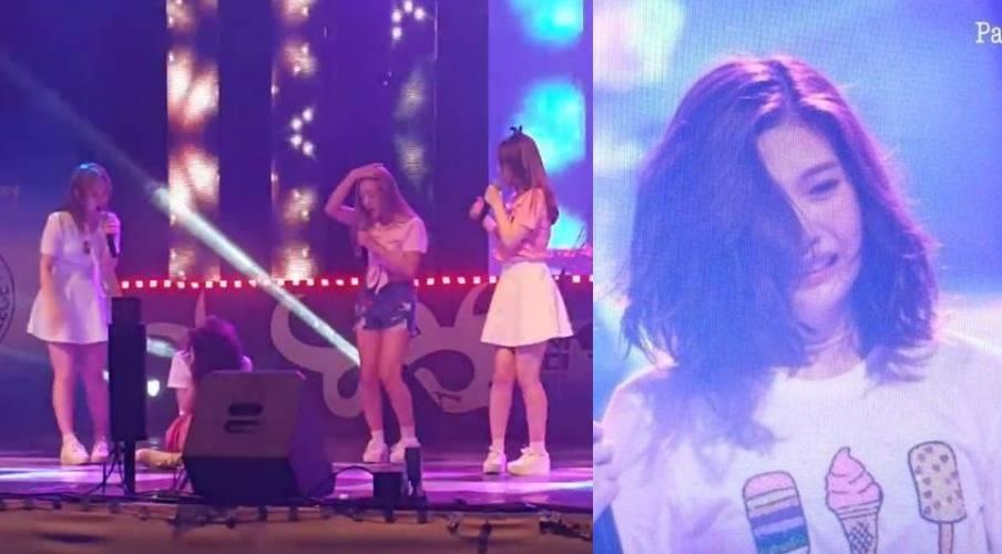 mỹ nữ red velvet hoảng sợ chạy vào cánh gà vì pháo hoa ảnh 2 my nu red velvet hoang so chay vao canh ga vi phao hoa anh 2